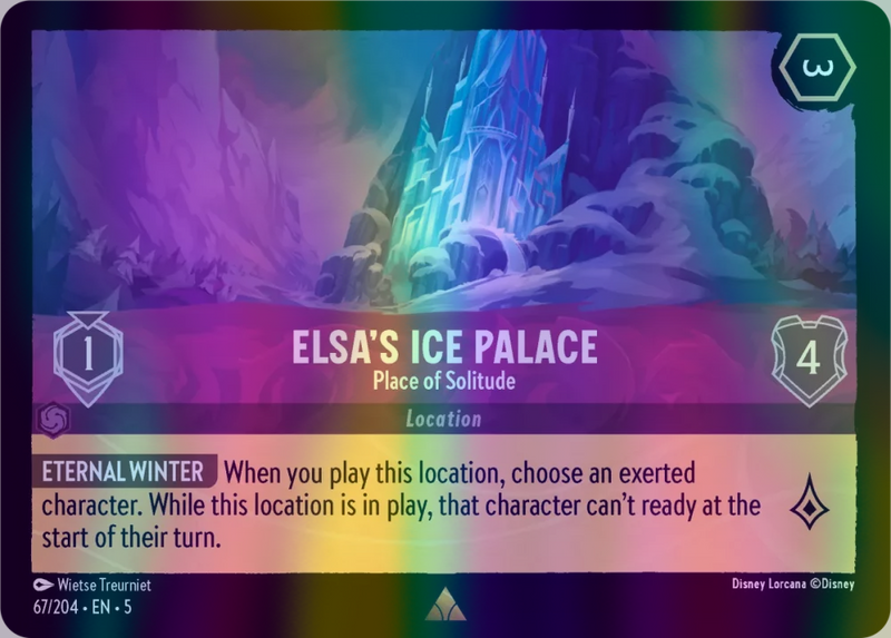 Elsa's Ice Palace - Place of Solitude (Shimmering Skies 067/204) Rare - Near Mint Cold Foil