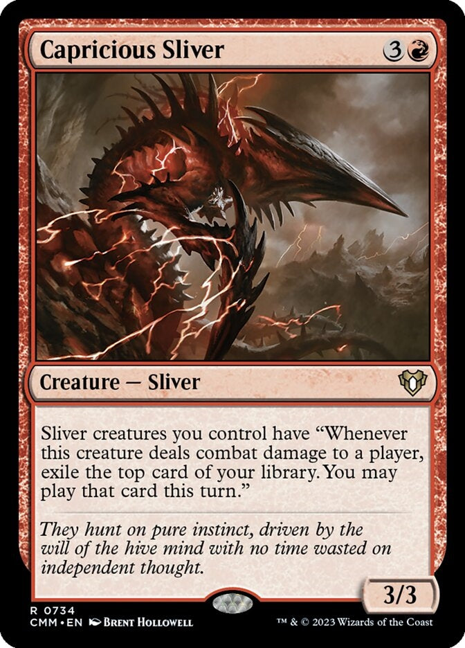 Capricious Sliver [#0734 New Commander Cards] (CMM-R)
