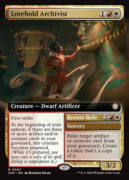 Lorehold Archivist // Restore Relic [ #0097 Extended Art ] (SOC-R)