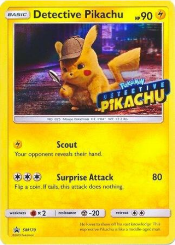 Detective Pikachu (Stamped) - SM170 (SM:PR) Promo - Light Play Holofoil