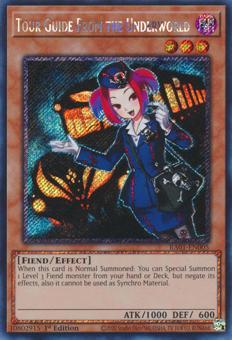 Tour Guide From the Underworld (RA01-EN005) Platinum Secret Rare - Near Mint 1st Edition