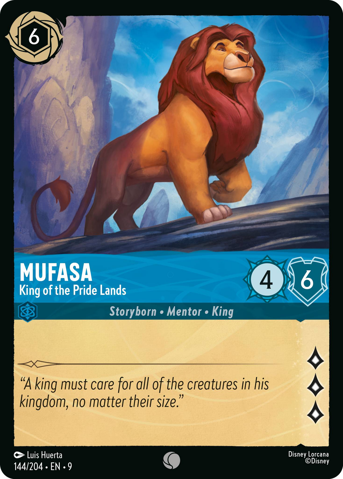 Mufasa - King of the Pride Lands (144/204 - Fabled)  Common
