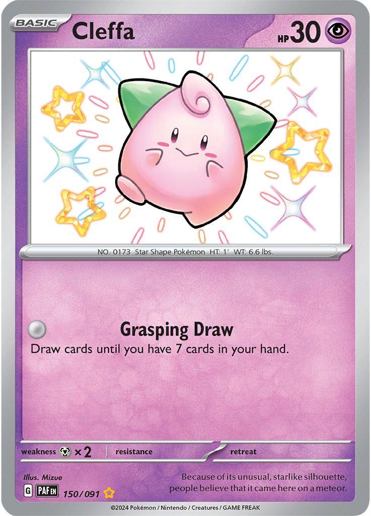 Cleffa - 150/091 (PAF) Secret Rare - Light Play Holofoil