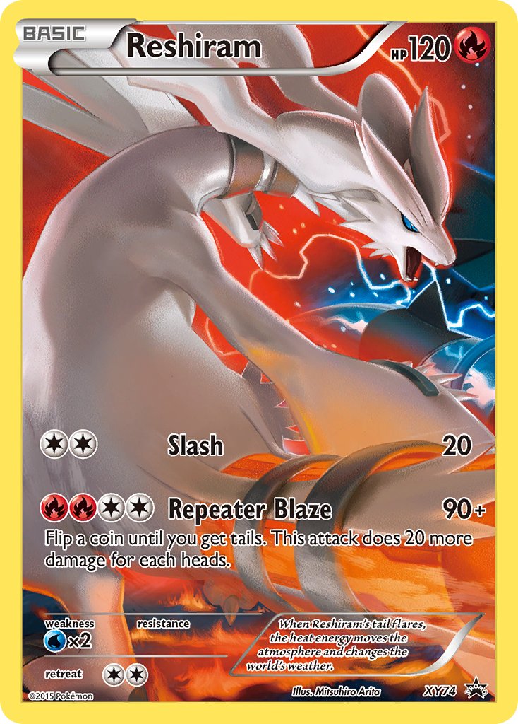 Reshiram (Full Art Promo) - XY74 (XY:PR) Promo - Near Mint Holofoil