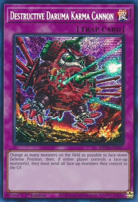 Destructive Daruma Karma Cannon (MP23-EN217) Prismatic Secret Rare - Near Mint