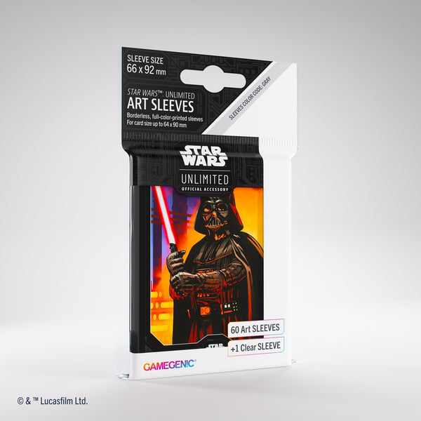 GameGenic: Star Wars: Unlimited Art Sleeves - Darth Vader (Grey 60ct +1)