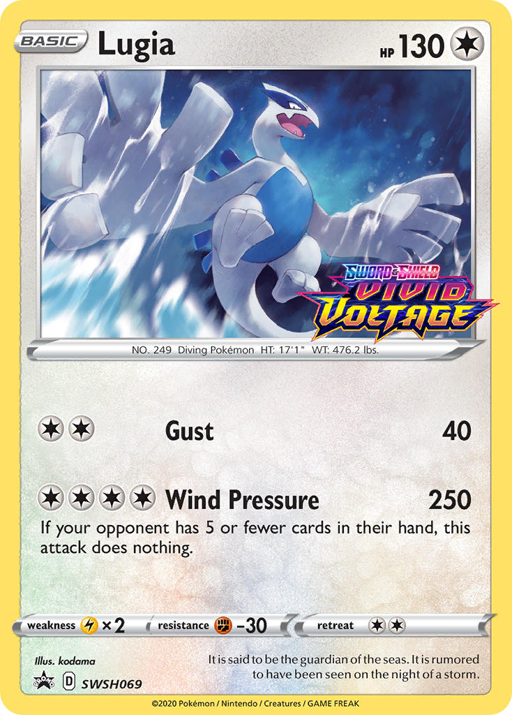 Lugia (Prerelease) [Staff] - SWSH069 (SWSH:PR) Promo - Near Mint Holofoil