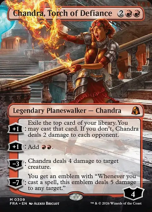 Chandra, Torch of Defiance [ #0309 Borderless Echoed Pairs ] (FRA-M)