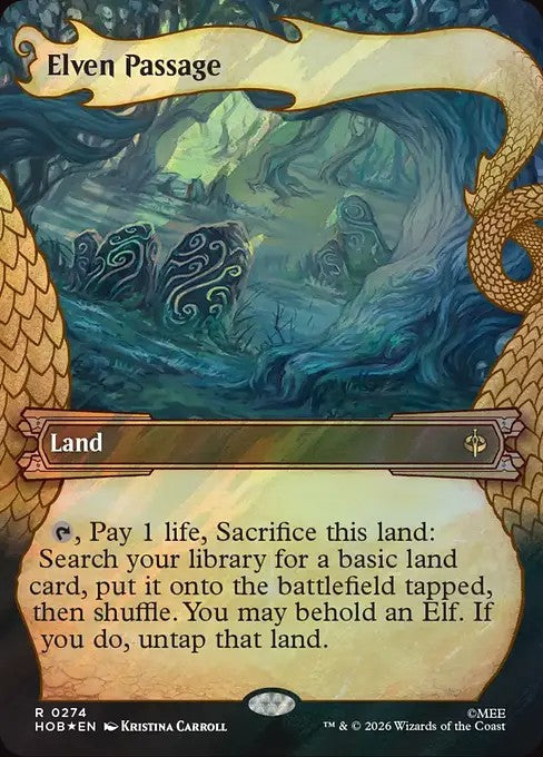 Elven Passage [ #0274 Showcase Dragon Hoard Frame Surge Foil ] (HOB-R)