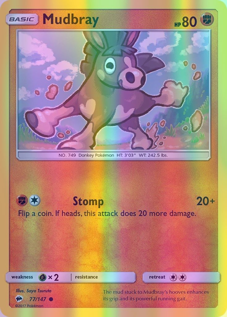 Mudbray - 077/147 (SM:BUS) Common - Near Mint Reverse Holofoil