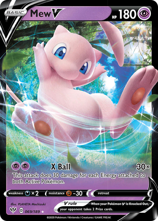 Mew V - 069/189 (SWSH03) Ultra Rare - Near Mint Holofoil