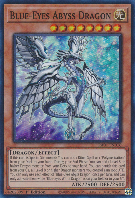 Blue-Eyes Abyss Dragon (RA01-EN016) Super Rare - Near Mint 1st Edition