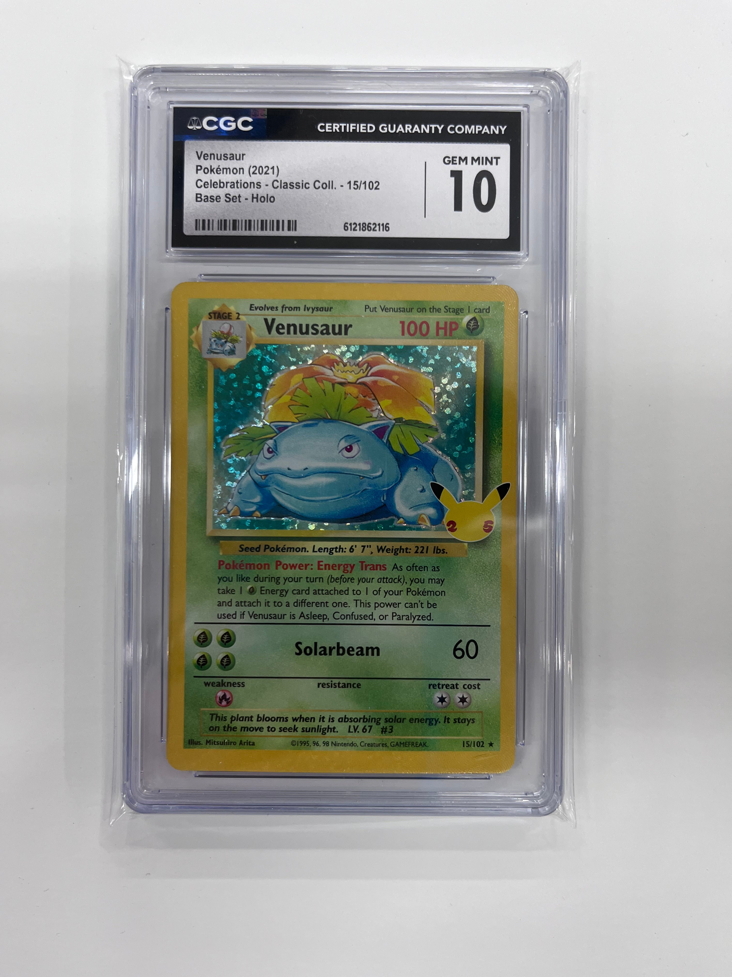 Venusaur - 15/102 (CLB:CC) Classic Collection - Near Mint Holofoil (Graded - CGC 10)