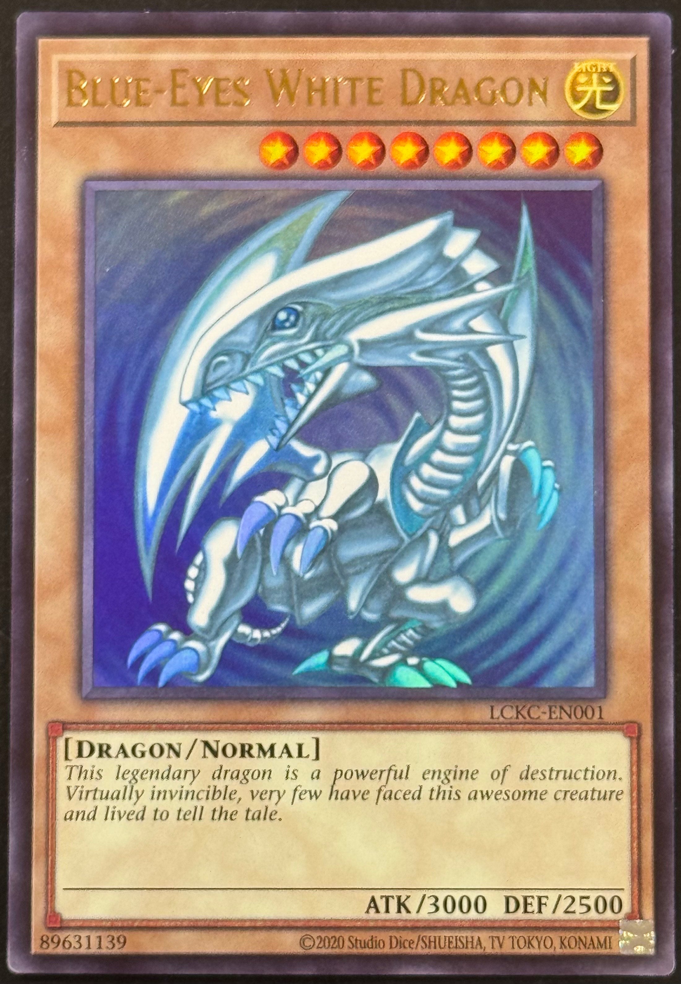 Blue-eyes White Dragon (2nd Art) (LCKC-EN001) (2020 Reprint) Ultra Rare Near Mint Unlimited