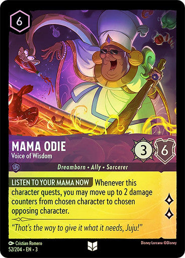 Mama Odie - Voice of Wisdom (Into the Inklands 052/204) Uncommon - Near Mint Cold Foil