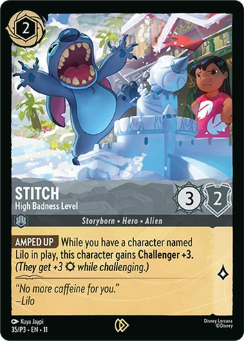 Stitch - High Badness Level (Promo Card - 35/P3) Promo Near Mint Cold Foil
