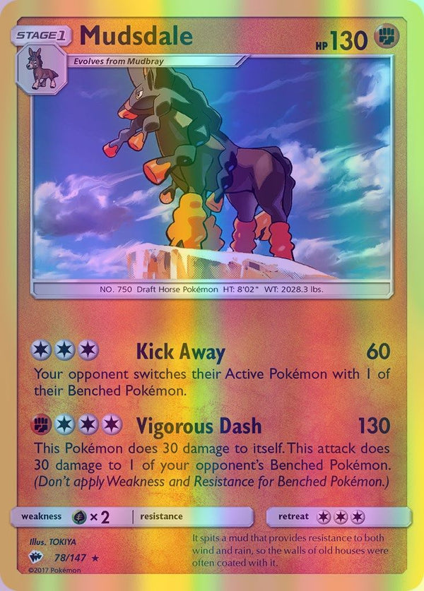 Mudsdale - 078/147 (SM:BUS) Rare - Near Mint Reverse Holofoil