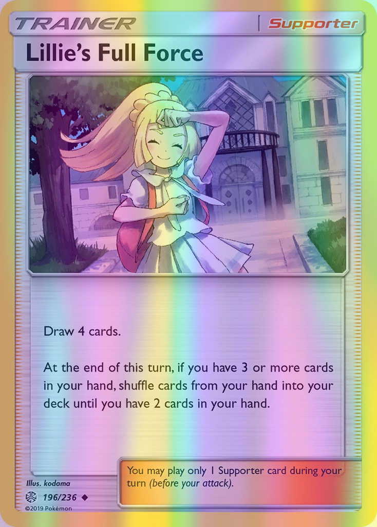 Lillie's Full Force - 196/236 (CEC) Uncommon - Near Mint Reverse Holofoil