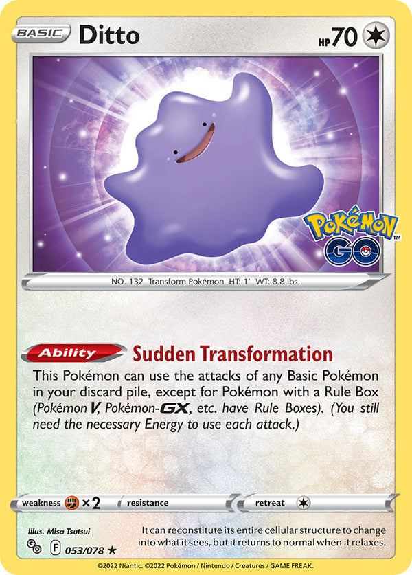 Ditto - 053/078 (PGO) Holo Rare - Near Mint Holofoil