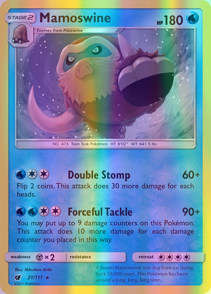 Mamoswine - 021/111 (CIN) Rare - Near Mint Reverse Holofoil