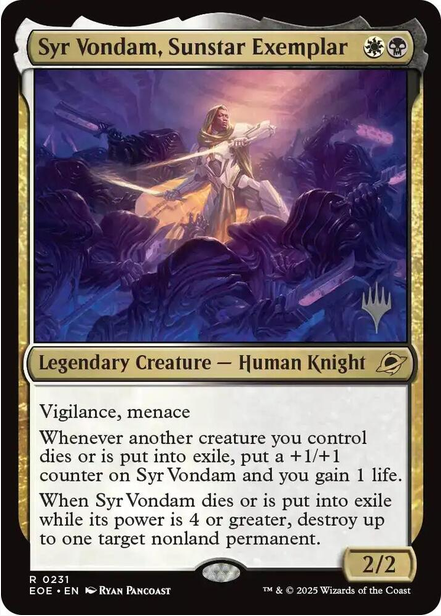 Syr Vondam, Sunstar Exemplar [ #0231 ] (EOE-R-PP) Near Mint