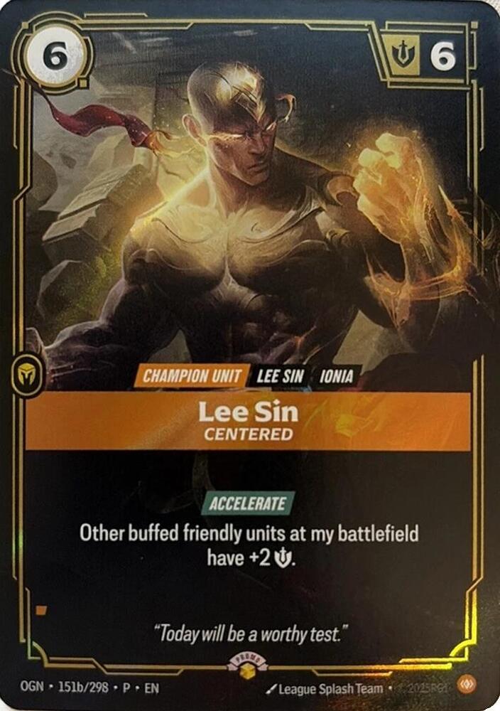 Lee Sin - Centered - 151b/298 (OPP) Promo Near Mint Foil