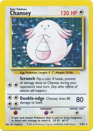 Chansey - 003/102 (BS) Holo Rare - Near Mint Holofoil