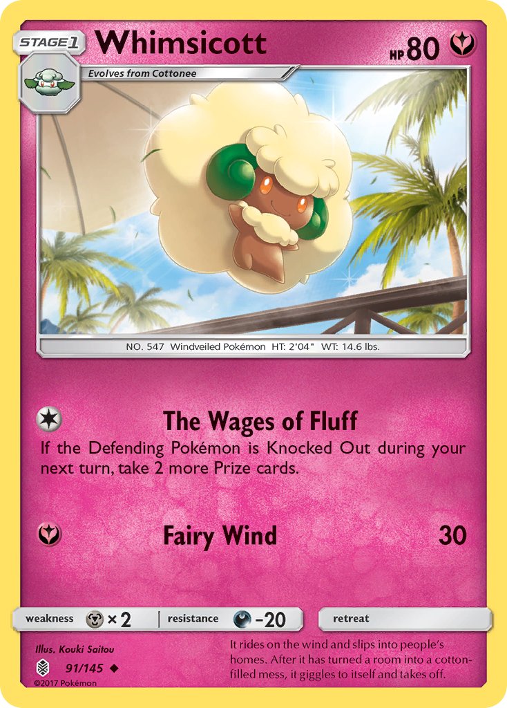 Whimsicott - 091/145 (SM:GRI) Uncommon - Near Mint