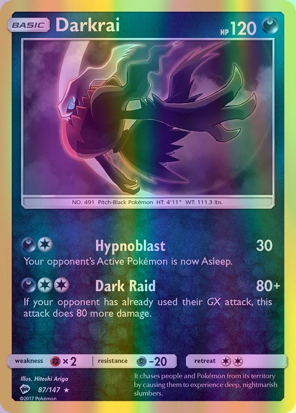 Darkrai - 087/147 (SM:BUS) Holo Rare - Near Mint Reverse Holofoil