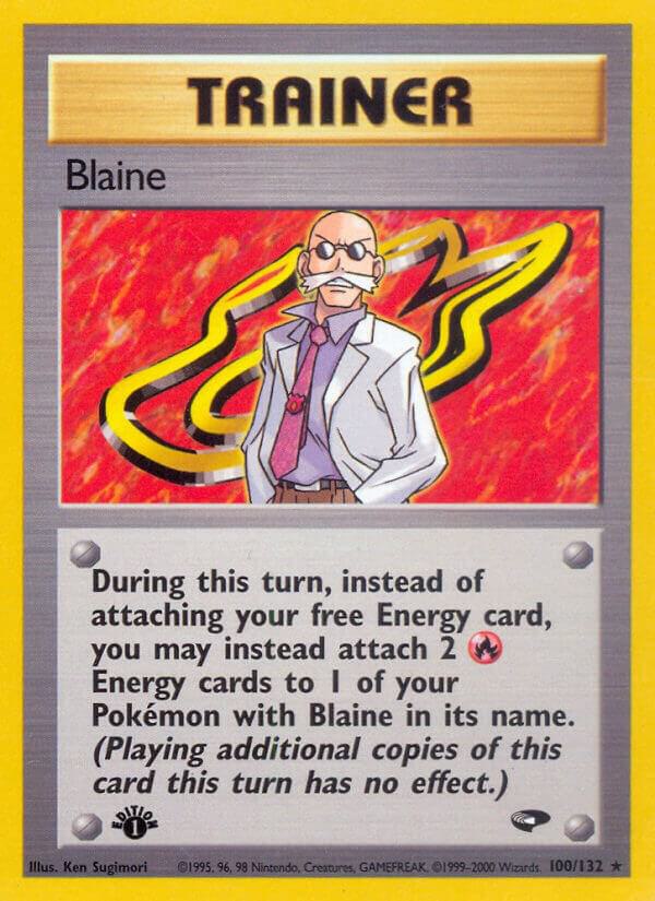 Blaine 100/132 (G2) Rare - Near Mint Unlimited