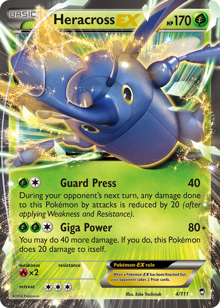 Heracross EX - 004/111 (FFI) Ultra Rare - Near Mint Holofoil