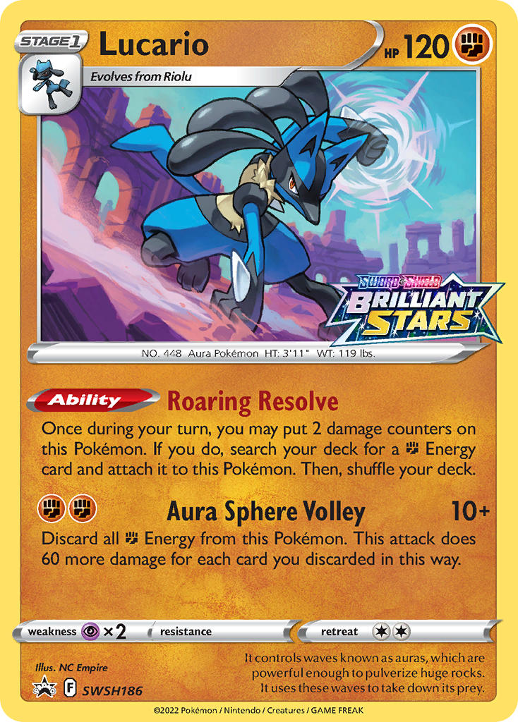 Lucario - SWSH186 (SWSH:PR) Promo - Near Mint Holofoil