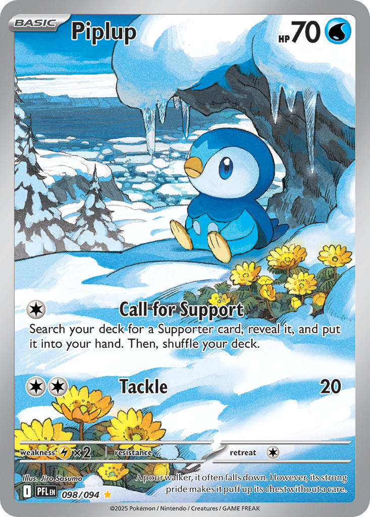 Piplup - 098/094 (PFL) Illustration Rare