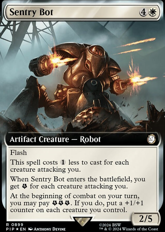 Sentry Bot [#0899 Extended Art Surge Foil] (PIP-R)