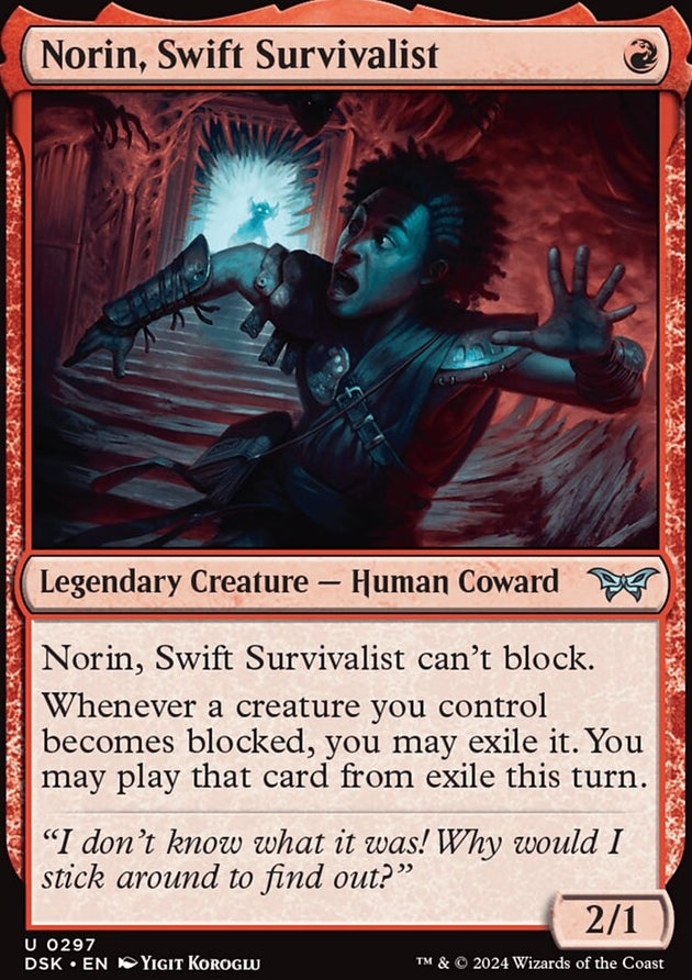 Norin, Swift Survivalist [#0297 Lurking Evil Art Variant] (DSK-U)