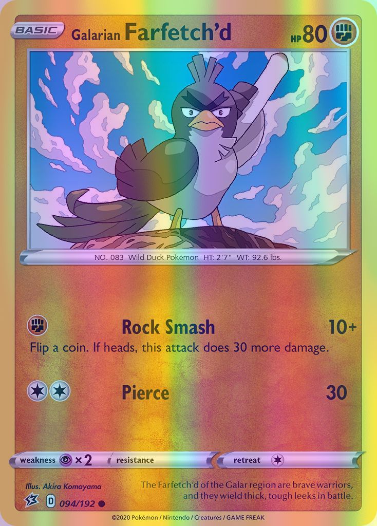 Galarian Farfetch'd - 094/192 (SWSH02) Common - Near Mint Reverse Holofoil