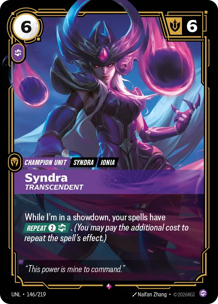 Syndra - Transcendent - 146/219 (UNL)  Rare
