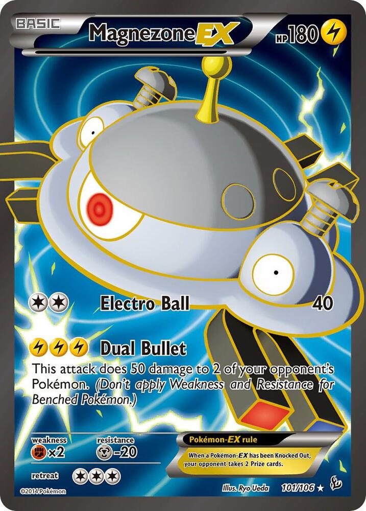 Magnezone EX (Full Art) - 101/106 (FLF) Ultra Rare - Heavy Play Holofoil