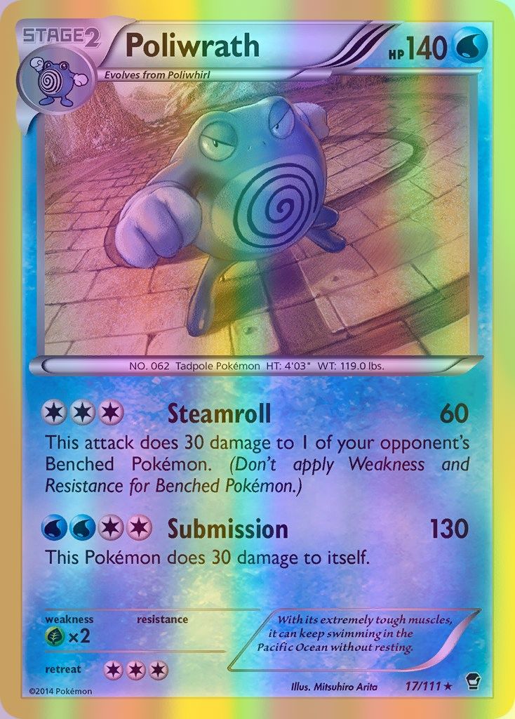 Poliwrath - 017/111 (FFI) Holo Rare - Near Mint Reverse Holofoil