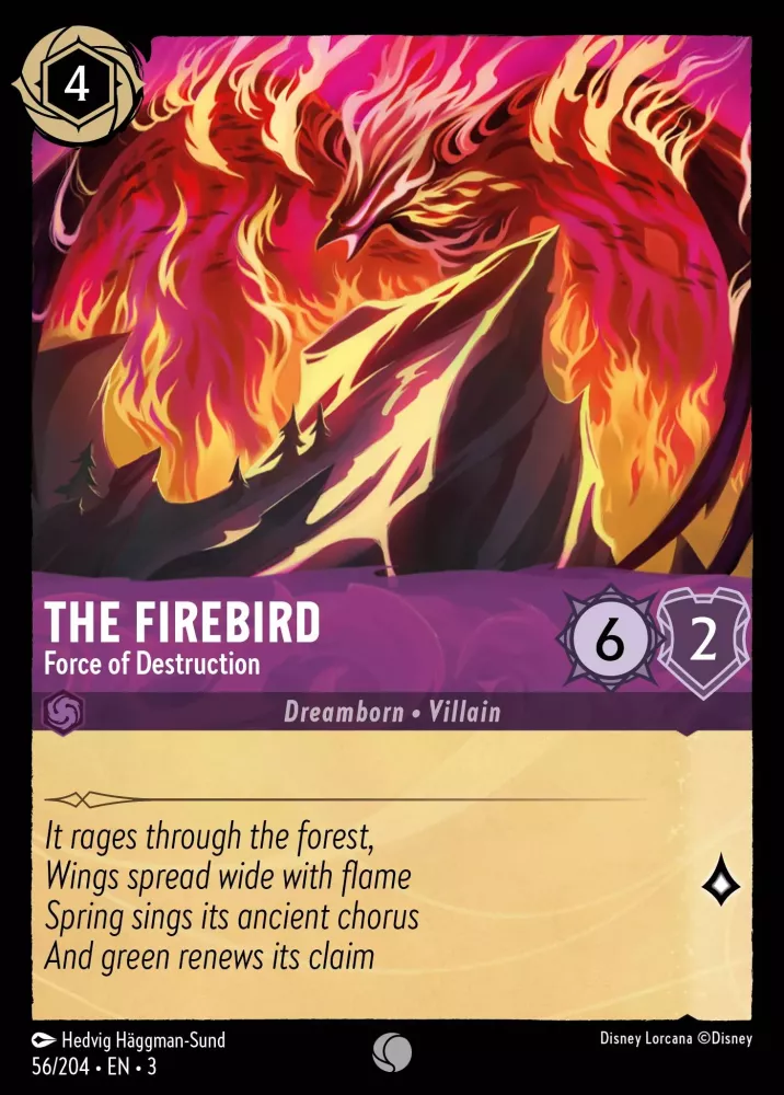 The Firebird - Force of Destruction (Into the Inklands 056/204) Common - Near Mint