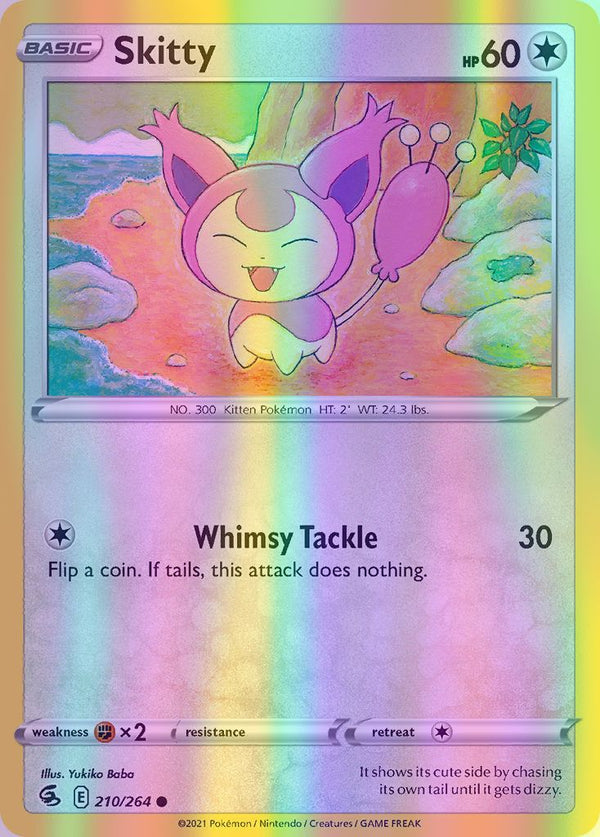 Skitty - 210/264 (SWSH08) Common - Near Mint Reverse Holofoil