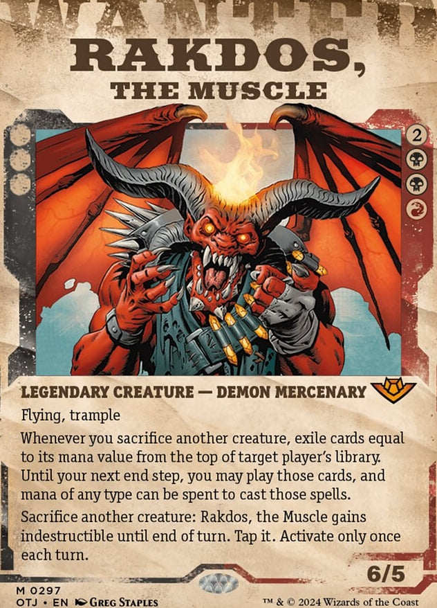 Rakdos, the Muscle [#0297 Showcase] (OTJ-M)