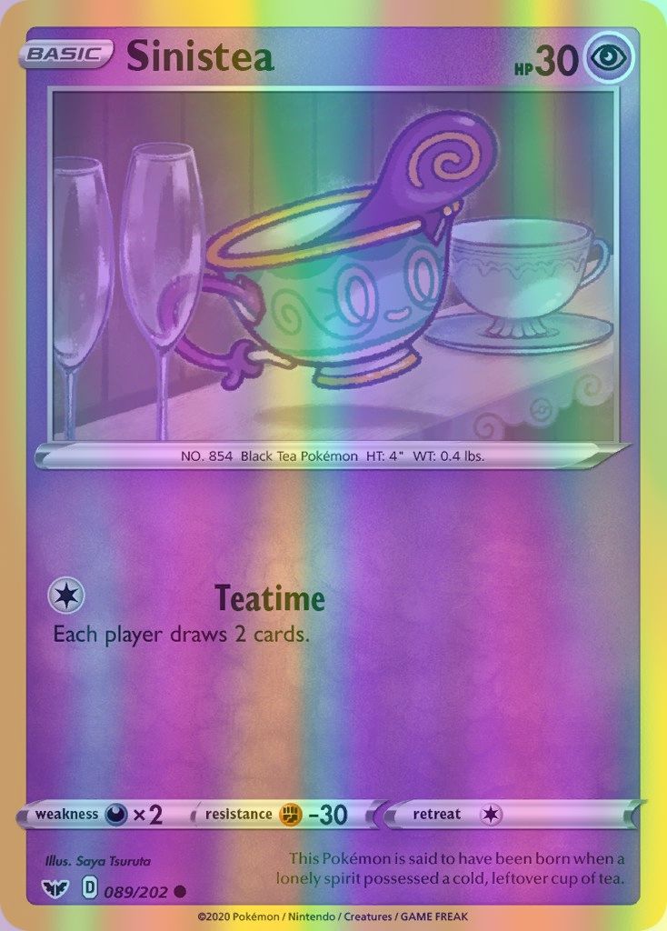 Sinistea - 089/202 (SWSH01) Common - Near Mint Reverse Holofoil