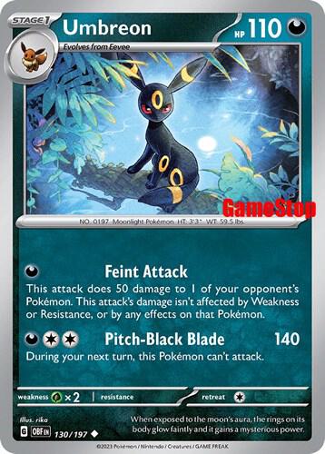 Umbreon - 130/197 (MCAP) Uncommon - Near Mint Reverse Holofoil (Gamestop Promo)