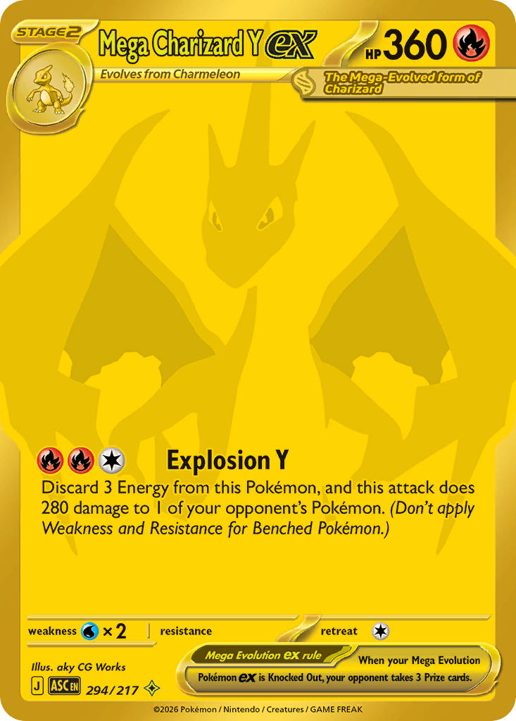 Mega Charizard Y ex - 294/217 (ASC) Mega Hyper Rare
