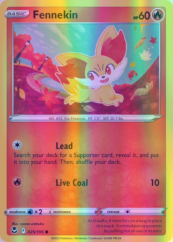 Fennekin - 025/195 (SWSH12) Common - Near Mint Reverse Holofoil