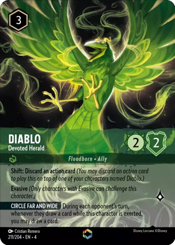 Diablo - Devoted Herald (Alternate Art) (Ursula's Return 211/204) Enchanted - Near Mint Holofoil
