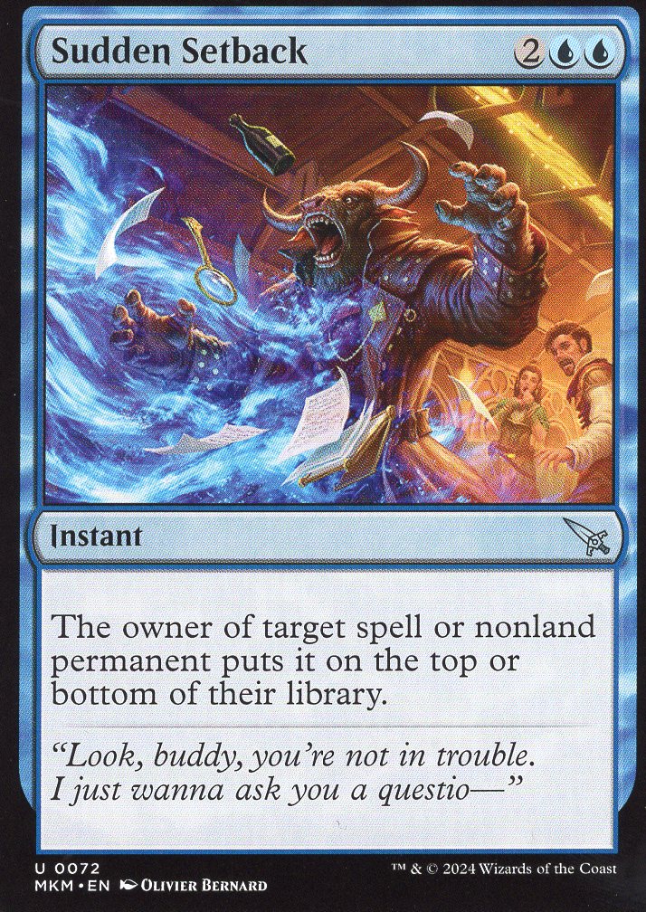 Sudden Setback [#0072-Black] (MKM-U)
