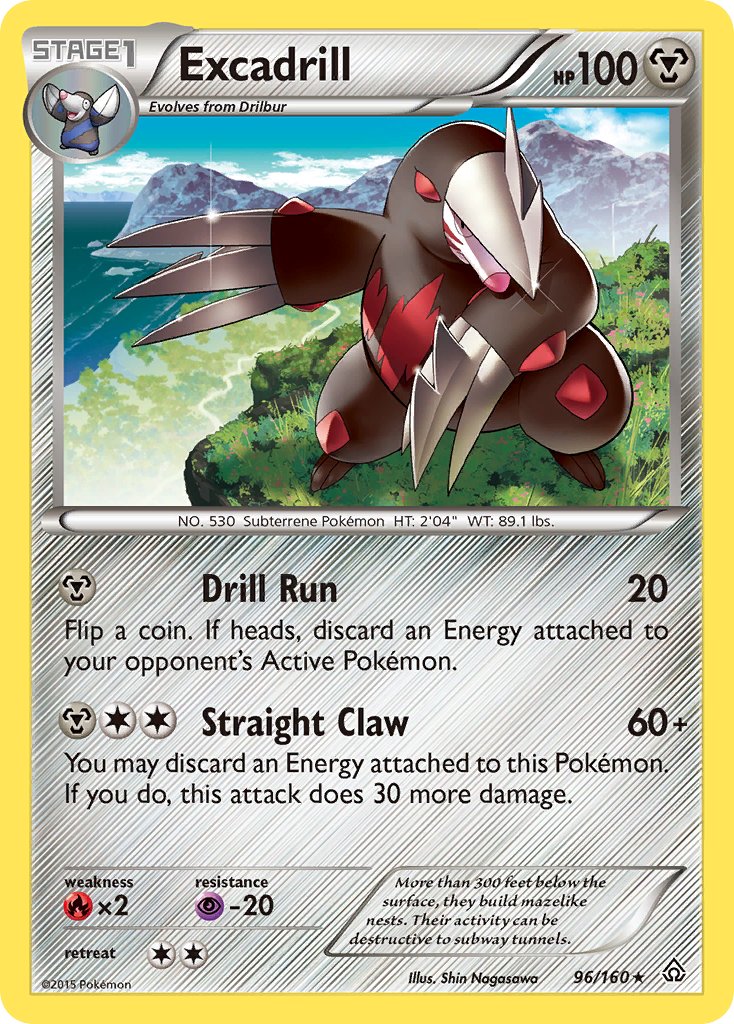 Excadrill - 096/160 (PRC) Rare - Near Mint