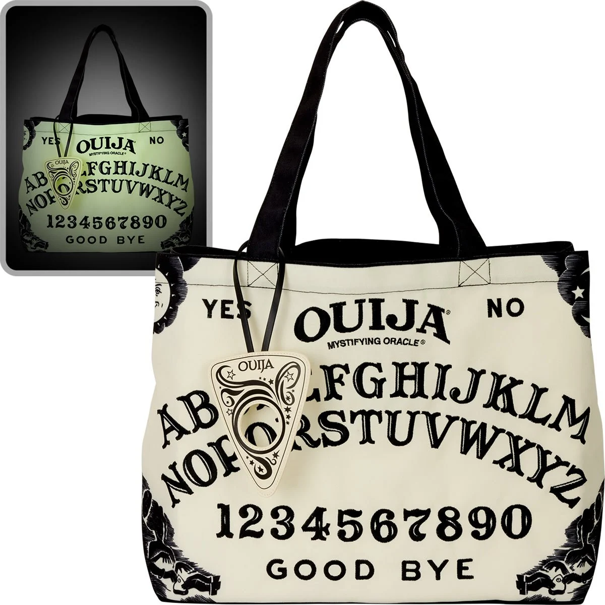 Ouija Board Oversize Glow-in-the-Dark Canvas Tote Bag
